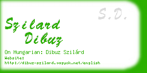szilard dibuz business card